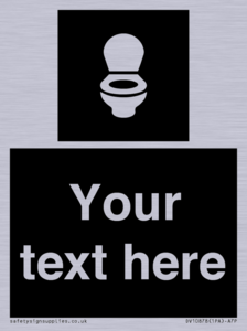 Custom information: black panel wc toilet